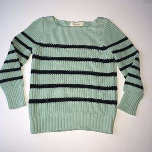 Andrea Jovine Aqua/Black Stripe Sweater